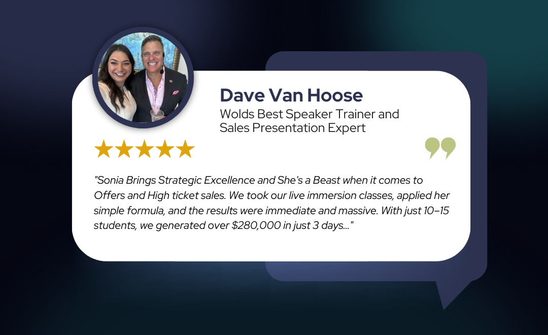 Dave Van Hoose — World's Best Speaker Trainer — $280K in 3 days